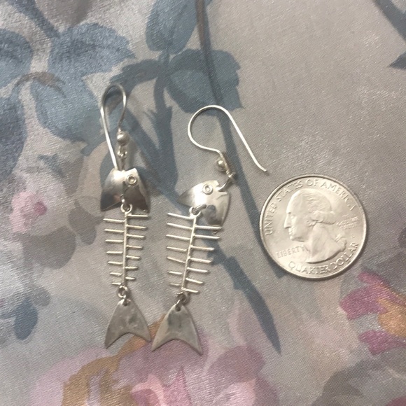 Jewelry - Sterling Silver Fish Earrings